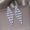 Korea Design Jewelry 14K Gold Plating  Diamond Zircon Long Earrings Elegant Women Wedding Party Accessories