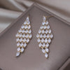 Korea Design Jewelry 14K Gold Plating  Diamond Zircon Long Earrings Elegant Women Wedding Party Accessories