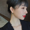 Korea Design Jewelry 14K Gold Plating  Square Green Zircon Earrings Elegant Women's Prom Party Accessories