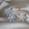 Korea Design Jewelry 14K Gold plated Copper Inlaid Zircon Snowflake Earrings  Women's Prom Party Accessories