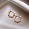Korea Design Jewelry 14K Gold plated Simple Round small hoop Earrings Elegant Women's Daily Work Accessories