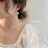 Korea Design Jewelry AAA Zircon 14K Real Gold Plating Daisy Earrings  Shiny Women's Wedding Accessories