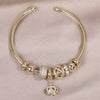 Korea Design Jewelry Bead Zircon Crown Pendant Bracelet Elegant Women's Open Wedding Accessories