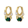 Korea Design Jewelry Color Heart Shaped Zircon Short Tassel Earrings Elegant Women's Wedding Party Accessories