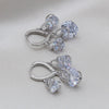 Korea Design Jewelry Color Heart Shaped Zircon Short Tassel Earrings Elegant Women's Wedding Party Accessories
