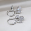 Korea Design Jewelry Color Heart Shaped Zircon Short Tassel Earrings Elegant Women's Wedding Party Accessories