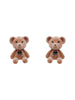 Korea Design Jewelry Cute Brown Plush Bear Earrings Sweet Student Women Gifts Daily Accessories