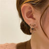 Korea Design Jewelry Cute Brown Plush Bear Earrings Sweet Student Women Gifts Daily Accessories