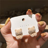 Korea Design Jewelry Cute Plush Kitten Earrings Sweet Girl Christmas Gift Women's Holiday Accessories