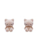 Korea Design Jewelry Cute Plush Kitten Earrings Sweet Girl Christmas Gift Women's Holiday Accessories