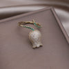 Korea Design Jewelry Delicate Copper Zircon 14K Gold Plated Tulip Ring  Women's Opening Adjustable Accessories