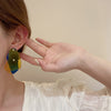 Korea Design Jewelry Exaggerated Multilayer Color Acrylic Irregular Earrings Modern Women's Popular Earrings