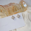 Korea Design Jewelry Exquisite AAA Zircon Flower Layered stud Earrings Elegant Women's White Oil Earrings