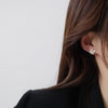 Korea Design Jewelry Exquisite AAA Zircon Flower Layered stud Earrings Elegant Women's White Oil Earrings