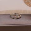 Korea Design Jewelry Exquisite Copper Inlaid Zircon Simple Geometric Ring Urban Women Daily Work Open Ring
