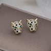 Korea Design Jewelry Exquisite Copper Set Zircon Colorful Animal Leopard Earrings  Women's Gala Party earrings