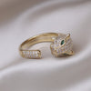 Korea Design Jewelry Exquisite Copper Set Zircon Colorful Animal Leopard Earrings  Women's Gala Party earrings