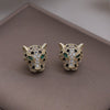 Korea Design Jewelry Exquisite Copper Set Zircon Colorful Animal Leopard Earrings  Women's Gala Party earrings