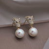 Korea Design Jewelry Exquisite Copper Set Zircon Colorful Animal Leopard Earrings  Women's Gala Party earrings