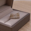 Korea Design Jewelry Exquisite Copper Set Zircon Double Layer Ring Elegant Urban Women Daily Work Accessories