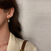 Korea Design Jewelry Exquisite Copper Set Zircon Water Drop Pendant Earrings Elegant Women's Party Accessories