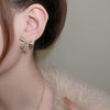 Korea Design Jewelry Exquisite  Full Zircon Bow Earrings Elegant Women Wedding Party Accessories