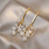 Korea Design Jewelry Exquisite Zircon Opal String Earrings Elegant Women Wedding Party Accessories Pendant Gift