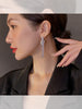 Korea Design Jewelry Full Zircon Twisted Earrings  Women's Wedding Party Accessories