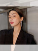 Korea Design Jewelry Full Zircon Twisted Earrings  Women's Wedding Party Accessories