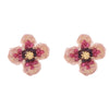 Korea Design Jewelry Handmade Crystal Beads Flower Earrings Sweet Women Summer Style Beach Party Earrings