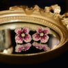 Korea Design Jewelry Handmade Crystal Beads Flower Earrings Sweet Women Summer Style Beach Party Earrings