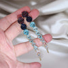 Korea Design Jewelry Long Colorful Crystal Gradient Earrings  Women Prom Party Accessories