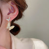 Korea Design Jewelry  Double Butterfly Zircon Opal Pendant Earrings Elegant Women Prom Party Accessories