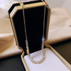 Korea Design Jewelry  Shiny Zircon Necklace Stretchable Adjustable Feminine Clavicle Necklace