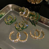 Korea Design Jewelry  Sparkling Crystal Big Round hoop Earrings Modern Girl Bar Party Women Earrings