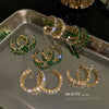 Korea Design Jewelry  Sparkling Crystal Big Round hoop Earrings Modern Girl Bar Party Women Earrings