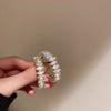 Korea Design Jewelry  Sparkling Crystal Big Round hoop Earrings Modern Girl Bar Party Women Earrings