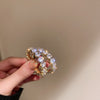 Korea Design Jewelry  Sparkling Crystal Big Round hoop Earrings Modern Girl Bar Party Women Earrings