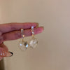 Korea Design Jewelry  Sparkling Crystal Heart Pendant Earrings Modern Girl Bar Party Women Earrings