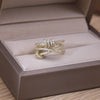 Korea Design Jewelry  Zircon Cross Small Circle Rotatable Ring Elegant Urban Women Daily Work Accessories