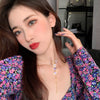 Korea Design Jewelry  Necklace Sexy Long Pendant Color Butterfly Crystal Female Banquet Necklace