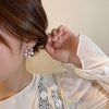 Korea Design Jewelry Palace Style Pink Zircon Pearl Tassel Earrings Elegant Women's Party Accessories