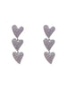 Korea Design Jewelry Silver Color Copper Set Zircon Love Pendant Earrings Elegant Women's Wedding Party Accessories