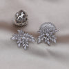 Korea Design Jewelry Silver Color Copper Set Zircon Strawberry Leaf Earrings Elegant Women's Prom Party Accessories