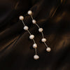Korea Design Jewelry Simple Freshwater Bead Long Earrings Elegant Women's Accessories
