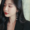 Korea Design Jewelry Simple Freshwater Bead Long Earrings Elegant Women's Accessories