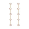 Korea Design Jewelry Simple Freshwater Bead Long Earrings Elegant Women's Accessories