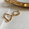 Korea Design Jewelry Simple Irregular Geometric Metal Earrings Women's Work Daily Earrings