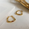 Korea Design Jewelry Simple Irregular Geometric Metal Earrings Women's Work Daily Earrings