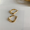 Korea Design Jewelry Simple Irregular Geometric Metal Earrings Women's Work Daily Earrings